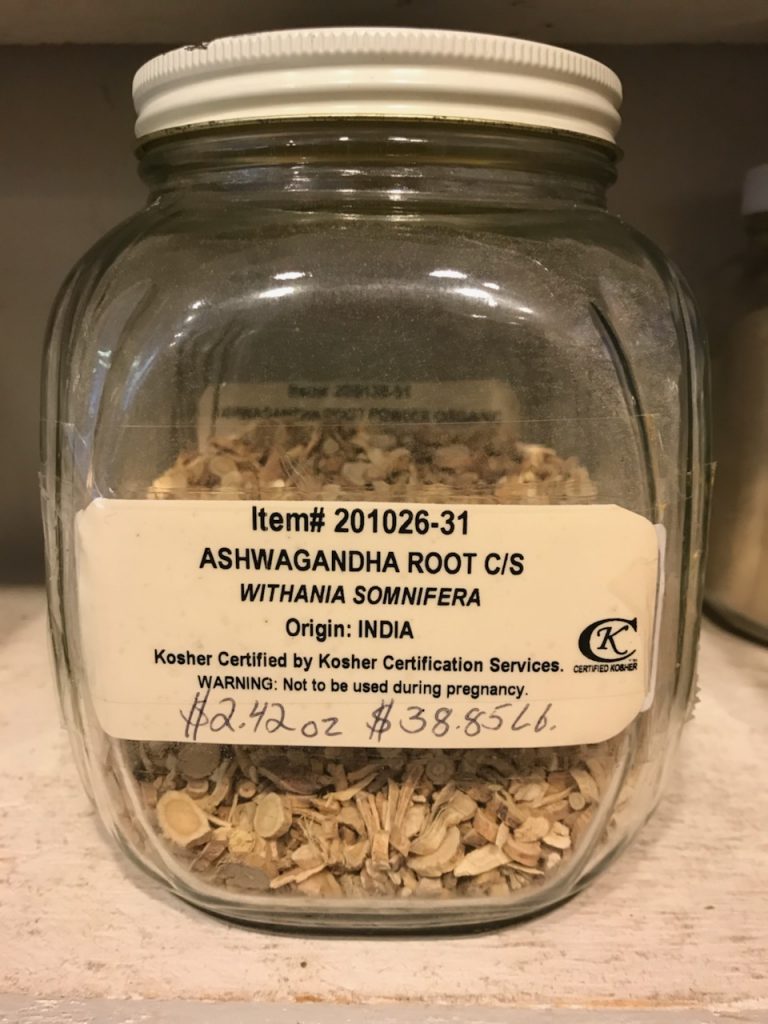Jar of Ashwagandha root c/s