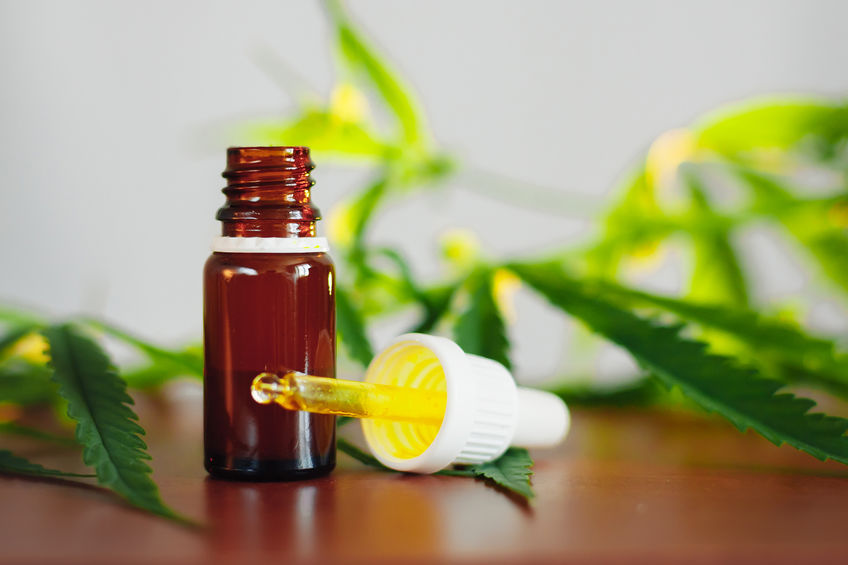 small dropper of CBD oil
