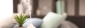 Essential Oils diffusing for aromatherapy