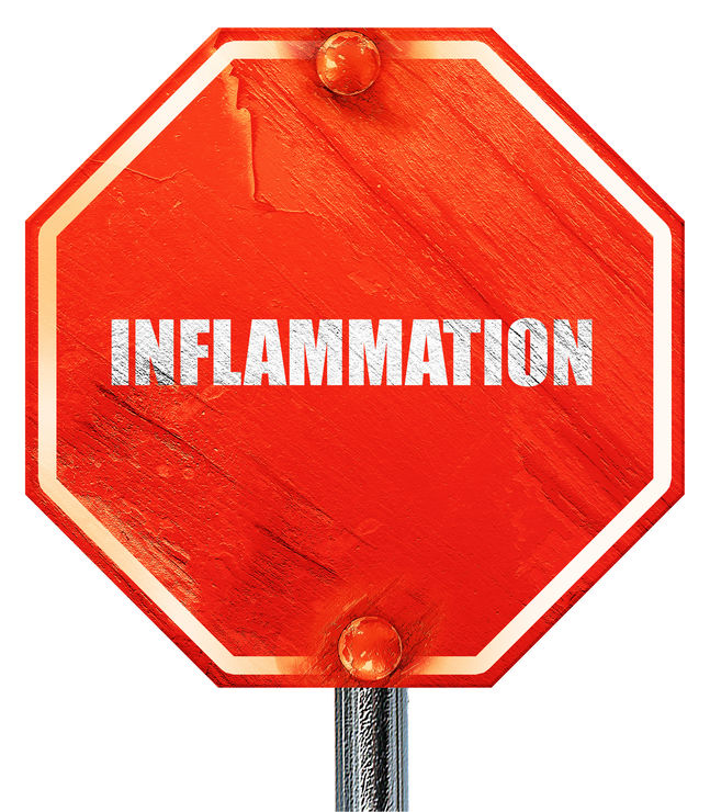 inflammation, 3D rendering, a red stop sign