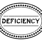 favorite_borderfilter_none Grunge black deficiency word oval rubber seal stamp on white background