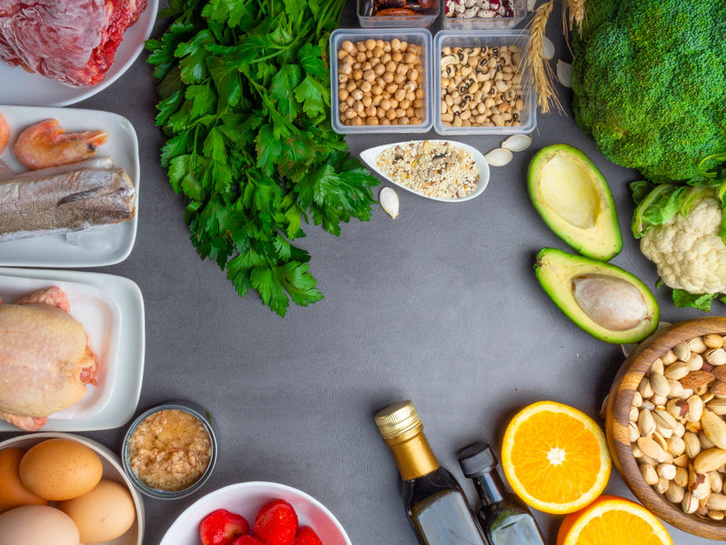 food display containing essential minerals