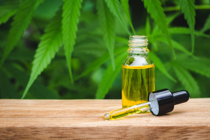 CBD oil hemp products, Medical cannabis concept.