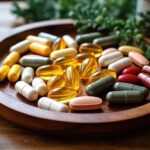 a collection of anti-inflammatory supplement pills on a tray, created with generative ai